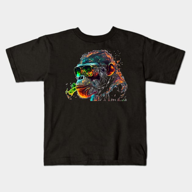 Primate Drip 2 Kids T-Shirt by Discover Madness